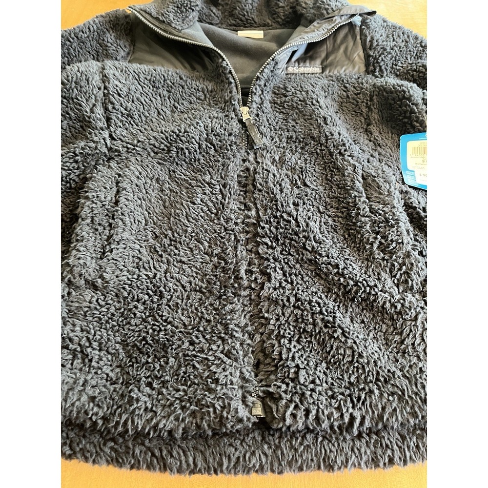 Columbia Women's Autumn Light Hooded Fleece Full Zip NEW Sz S Small Black - Picture 7 of 9